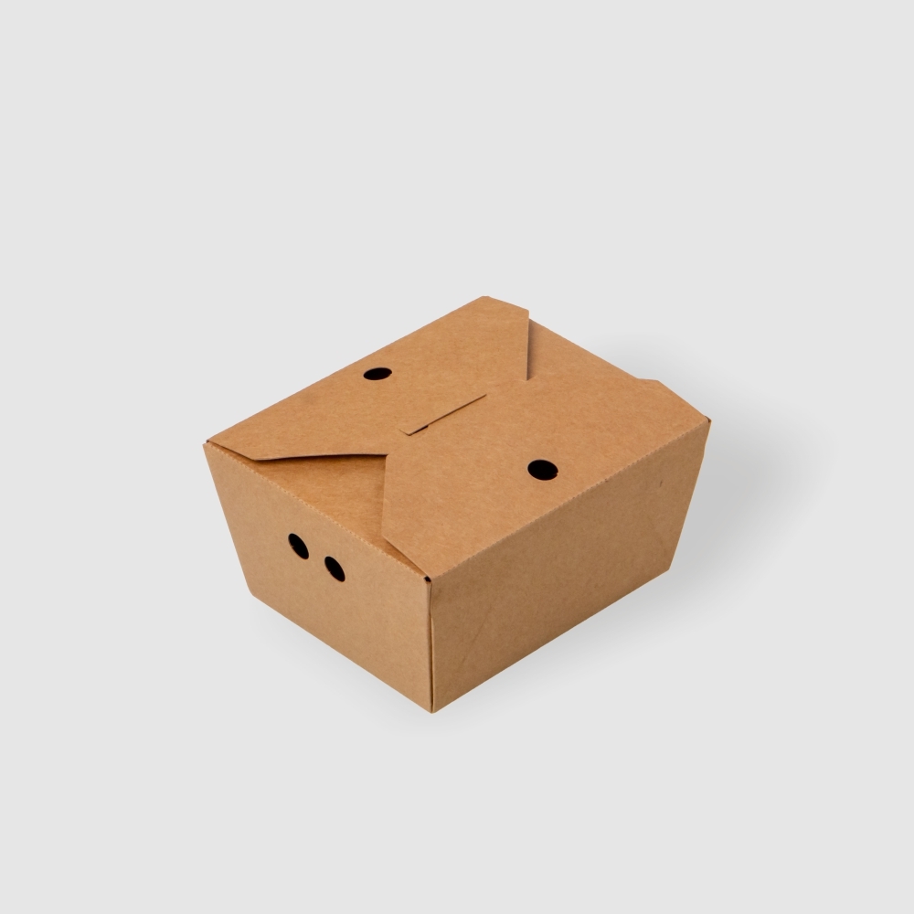 牛皮紙開洞方形餐盒 800ml 1號