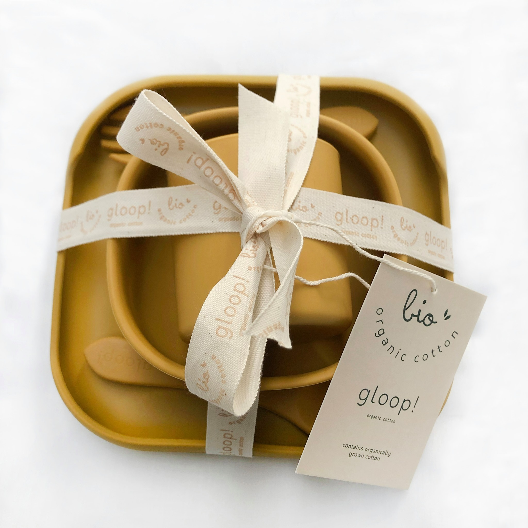 Gloop 矽膠純色餐具組 / 芒果黃