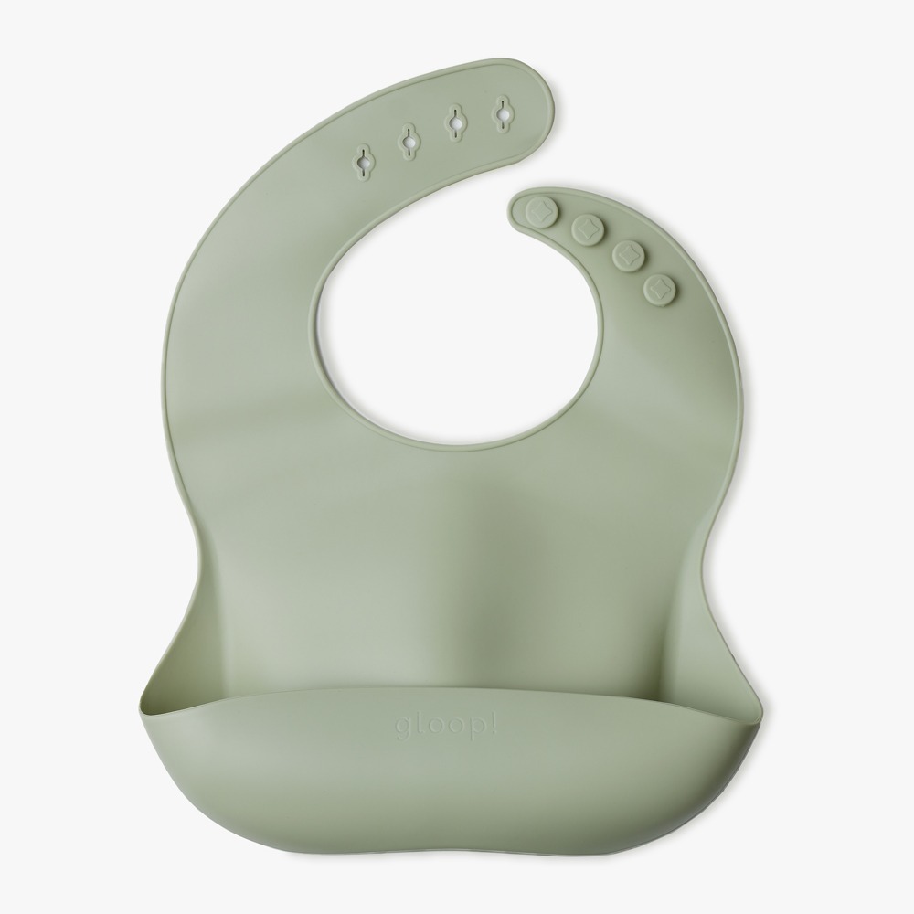 Gloop 矽膠純色圍兜 / 橄欖綠