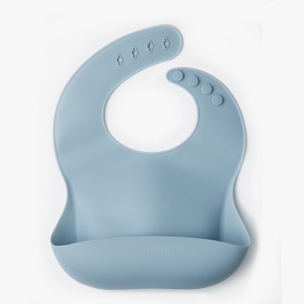 Gloop 矽膠純色圍兜 / 天空藍
