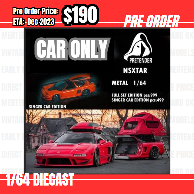 PO-$190 * Pretender * 1:64 Honda NSX NA1 NSXTRA Red =CAR ONLY= [OD19/06]