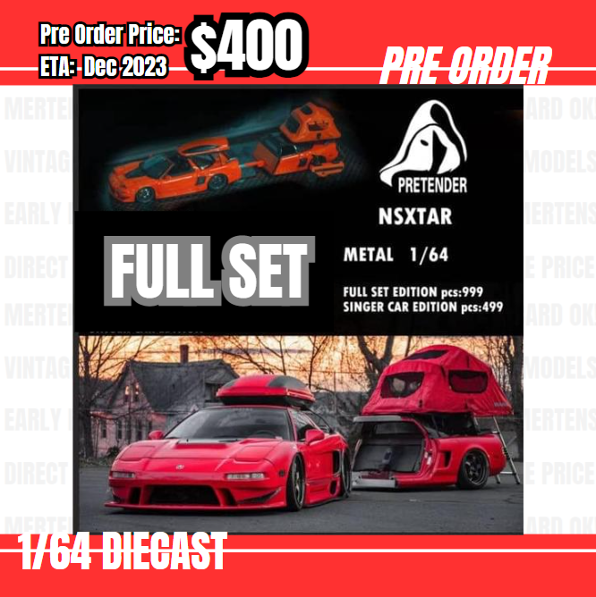 PO-$400 * Pretender * 1:64 Honda NSX NA1 NSXTRA Red =FULL SET= [OD19/06]