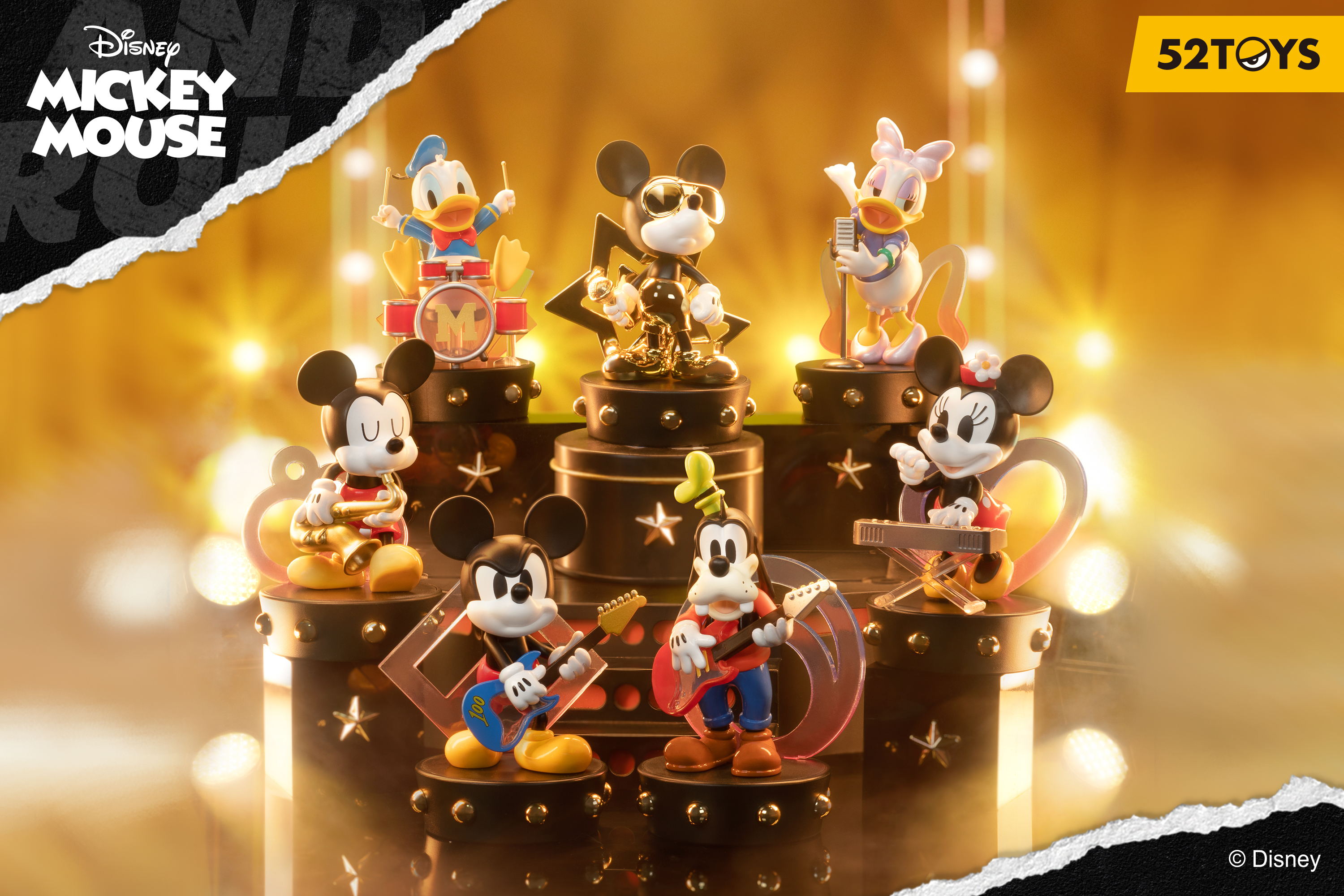 52TOYS Let's Rock 'N' Roll 米奇和朋友們超級巨星 盲盒(原盒6入)