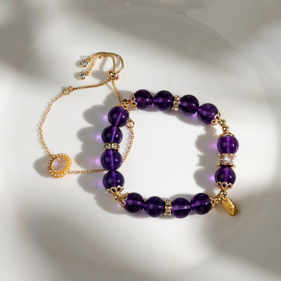 【牽心】極光-紫水晶雙鍊水晶手鍊/水晶手串