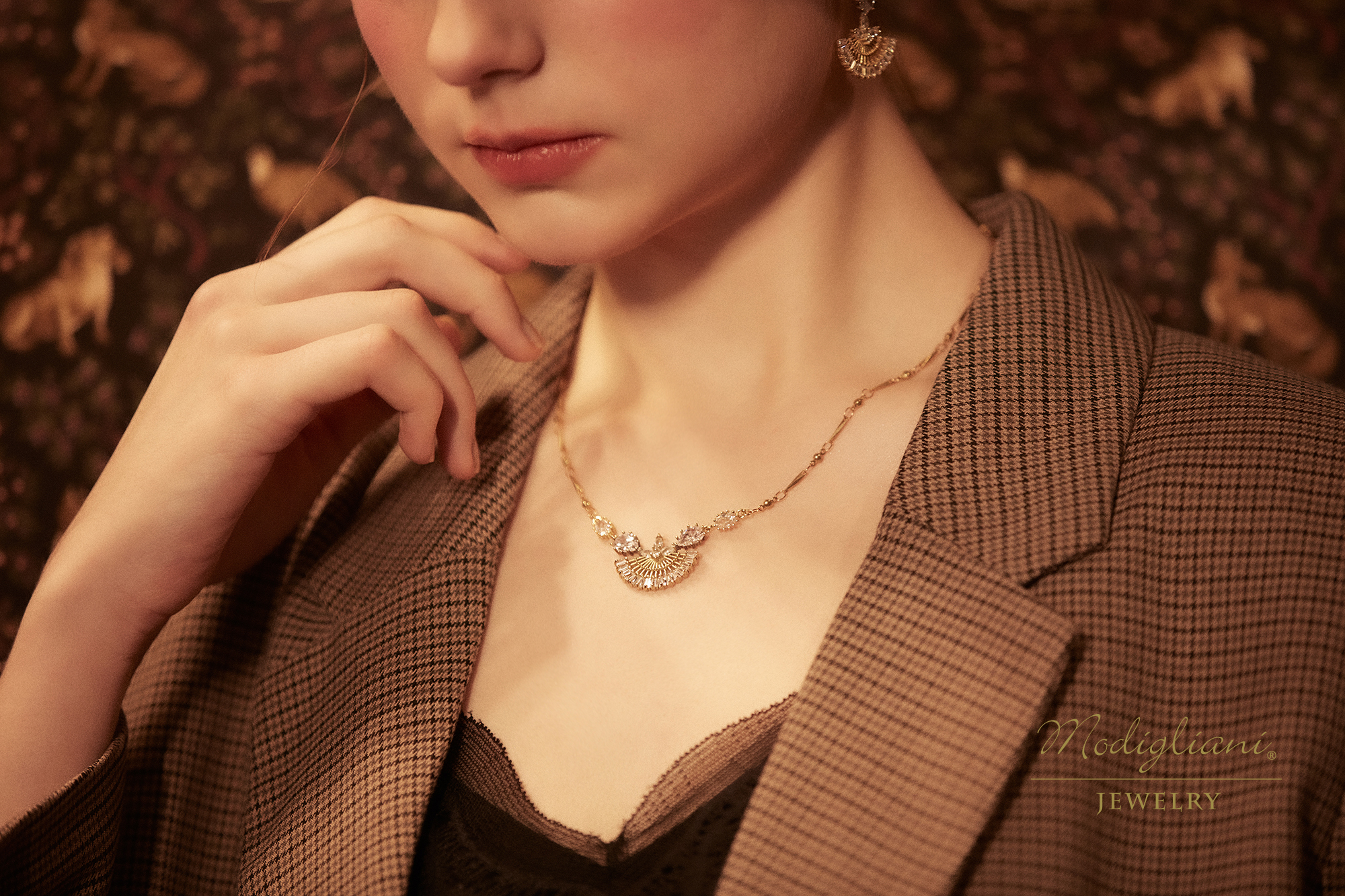 黃銅飾品,黃銅,高貴,項鍊,水滴,鋯石,氣質