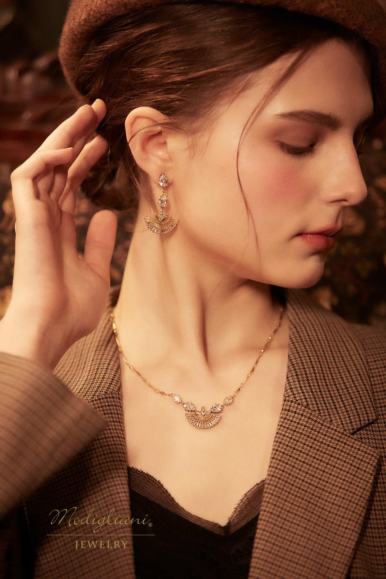 黃銅飾品,黃銅,高貴,氣質,耳環,垂墜式耳環,,鋯石,水滴