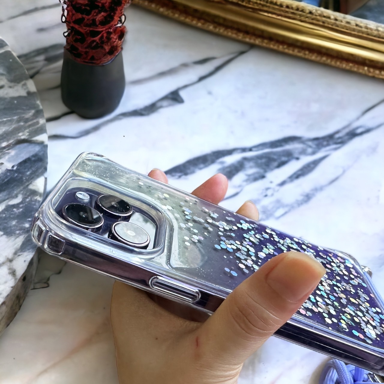 『超美推薦』透明漸層亮片掛鉤手機殼 iPhone 14系列/13系列 / 12系列 / 11系列