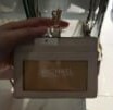 [S] MICHAEL KORS 35S3GTVD3L JET SET TRAVEL EW ID CARD CASE LANYARD LEATHER,LT CREAM, 196163774497 (SMK415)