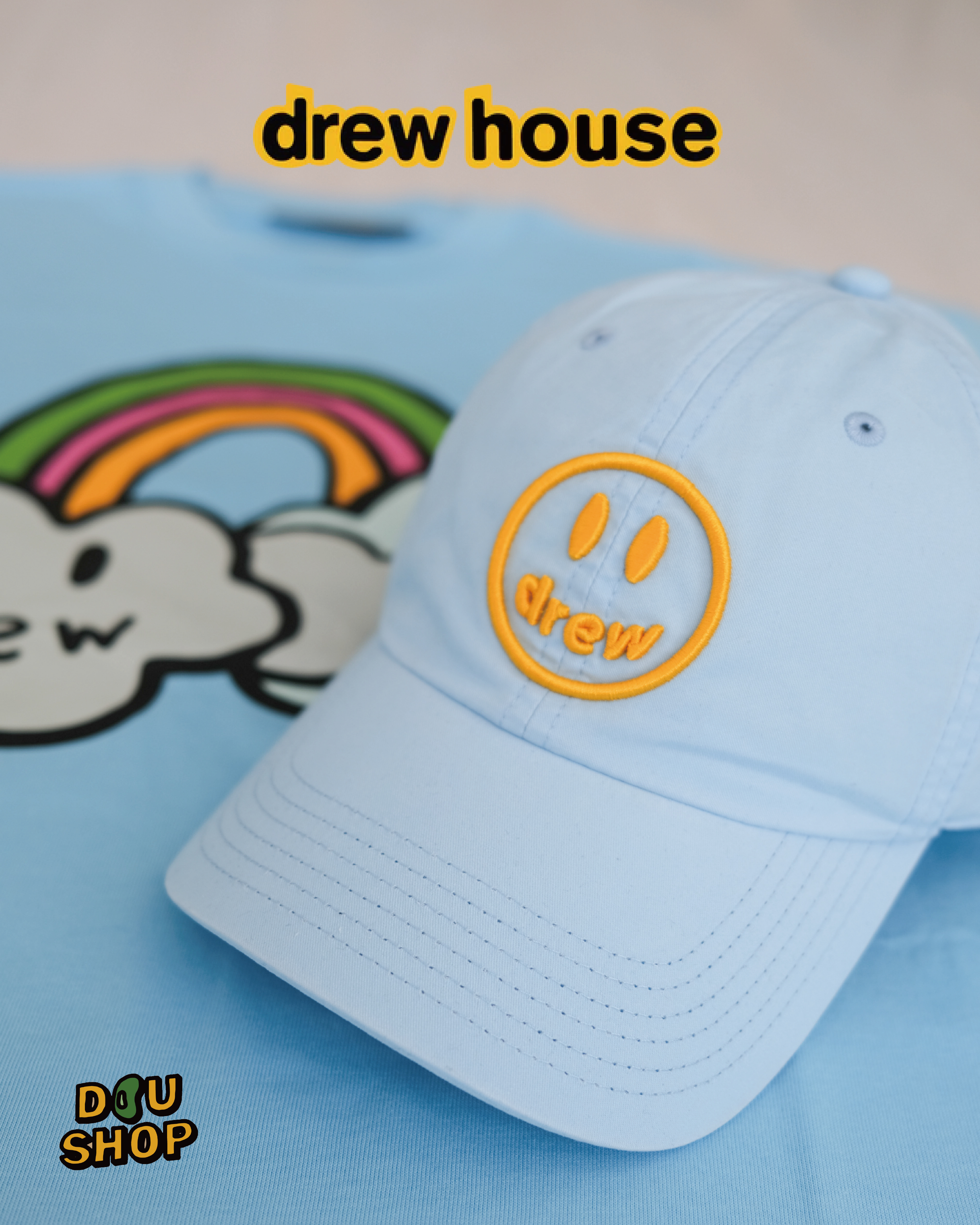 Drew house pacific blue刺繡帽