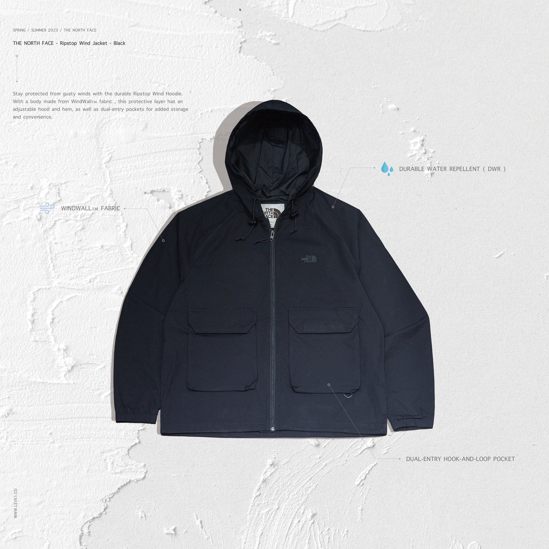 The north face on sale impendor windwall hoodie