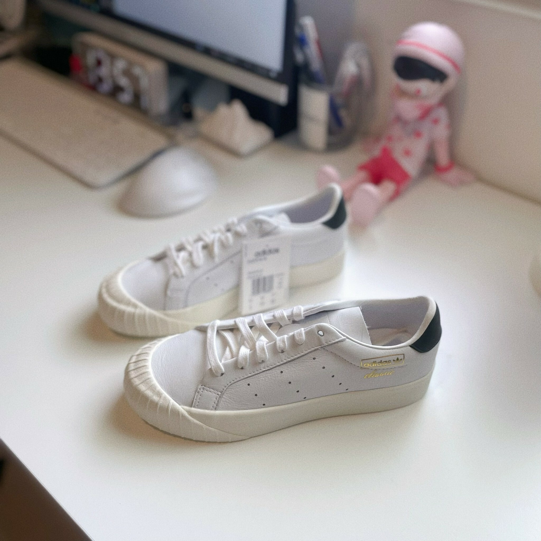 Adidas Originals Everyn 白色 白鞋 餅乾鞋 小白鞋 厚底 增高 皮革 CQ2042