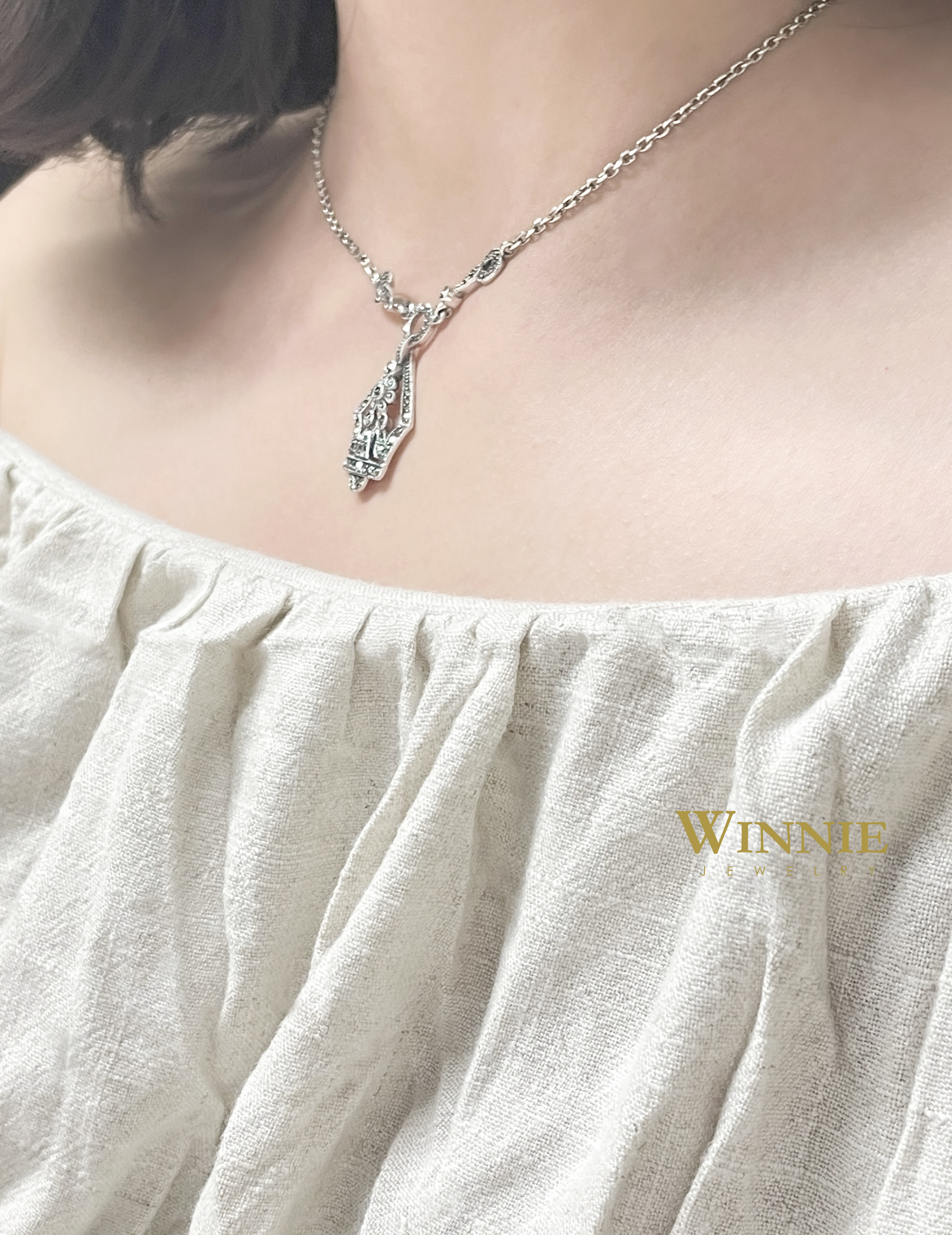 復古高空小屋項鍊