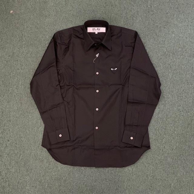 COMME DES GARGONS CDG PLAY HEART SHIRT L/S (STYLE A) - MEN SIZE SIZE S IN STOCK NOW (現貨發售中)