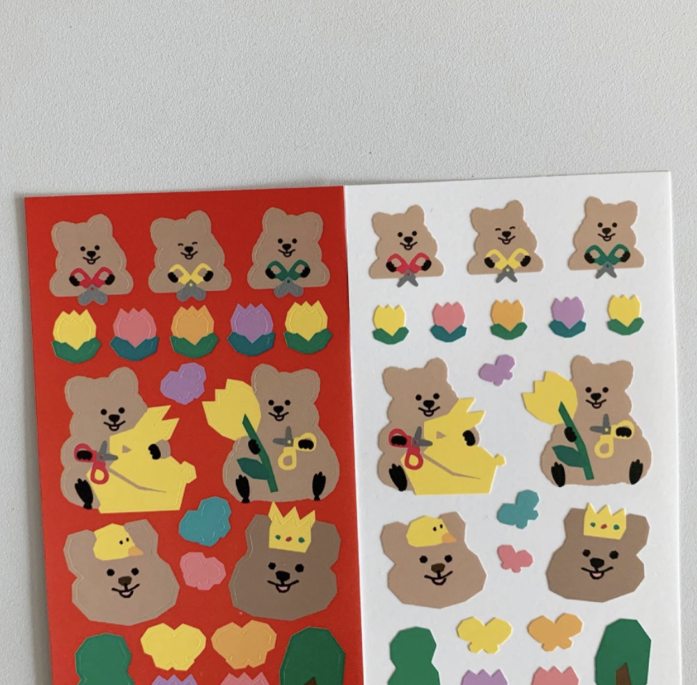 (現貨) YOUNG FOREST - SCISSORS QUOKKA STICKER 1EA