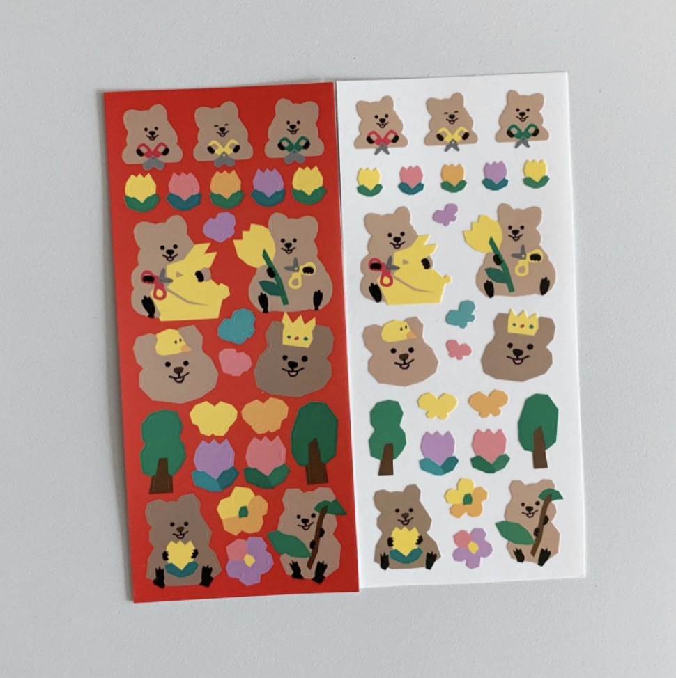 (現貨) YOUNG FOREST - SCISSORS QUOKKA STICKER 1EA