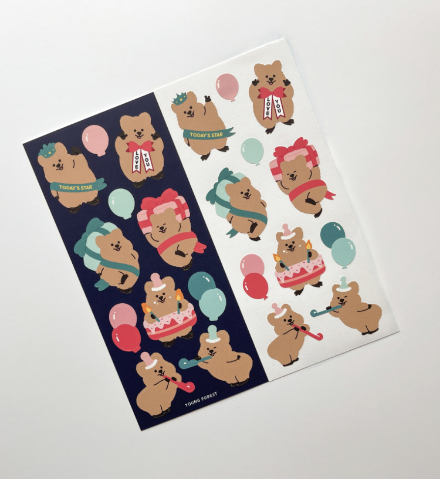 (現貨) YOUNG FOREST - CONGRAZ QUOKKA STICKER 1EA