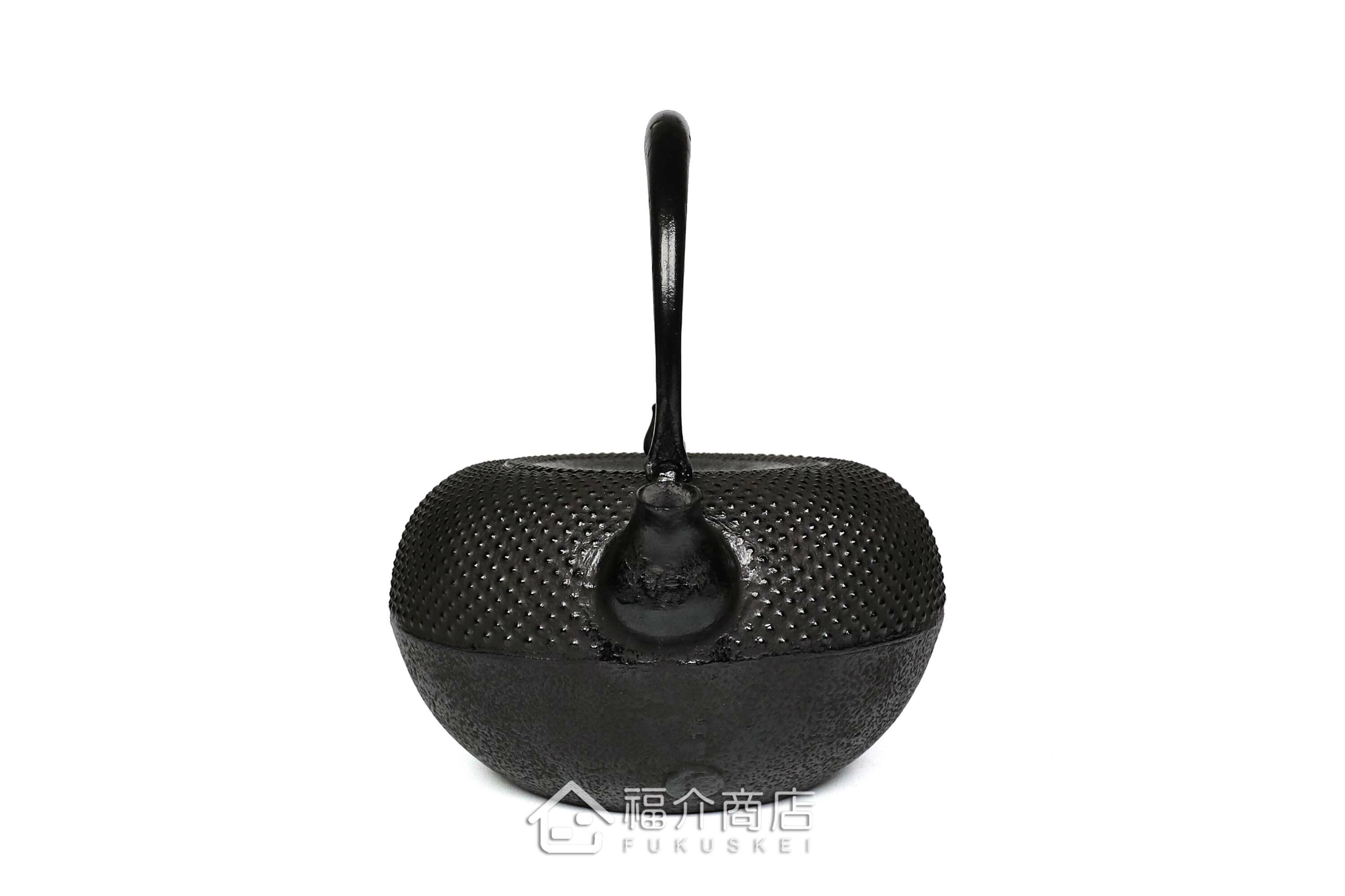 煮水泡茶用的鐵壺，壺身設計成霰圖紋