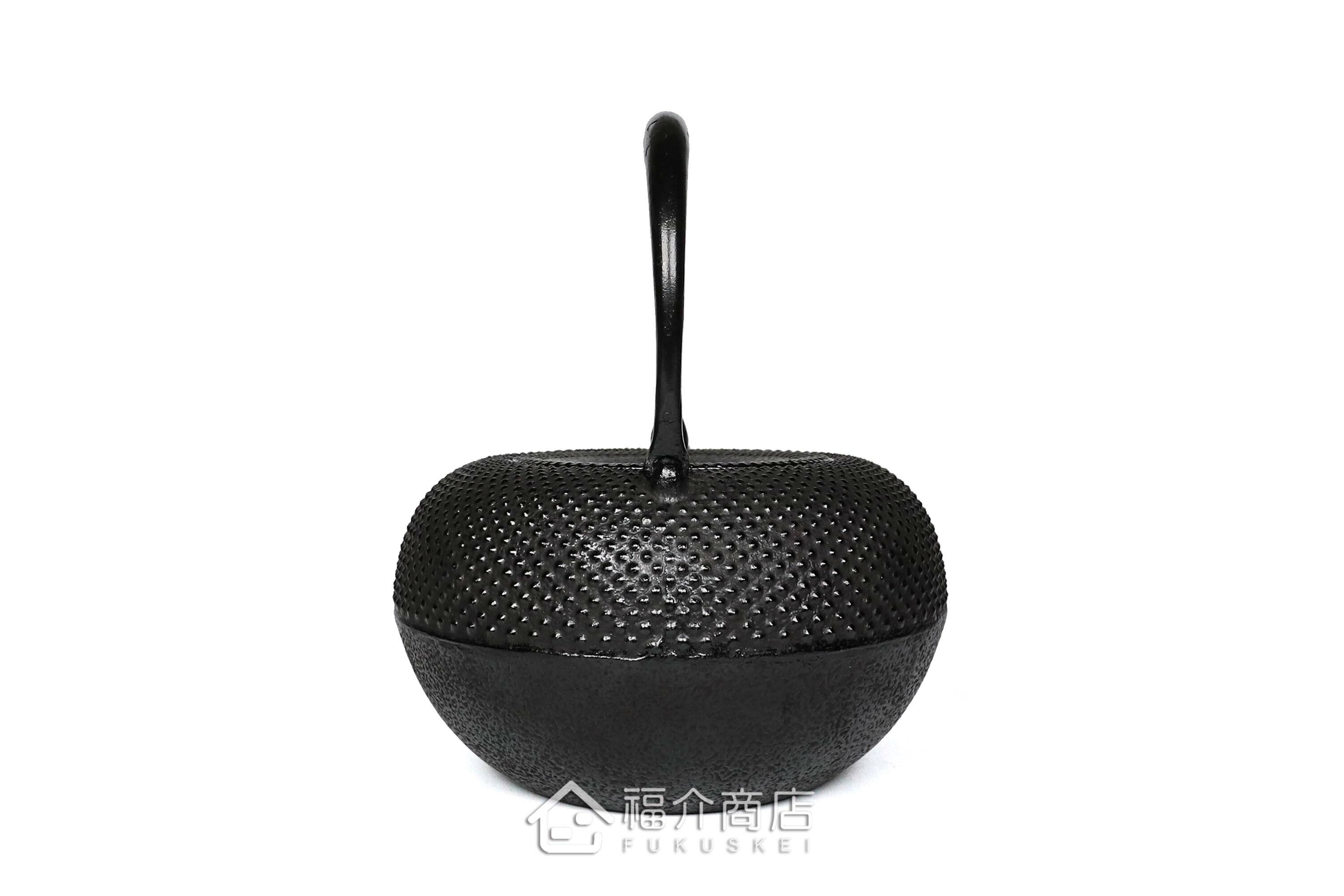 煮水泡茶用的鐵壺，壺身設計成霰圖紋