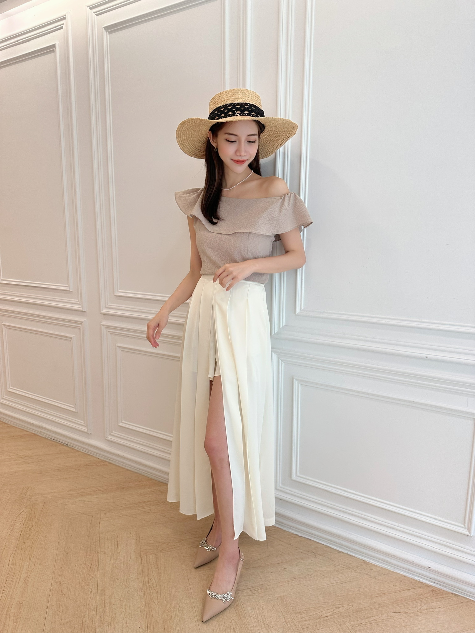 (女神款)超顯腿長褲裙