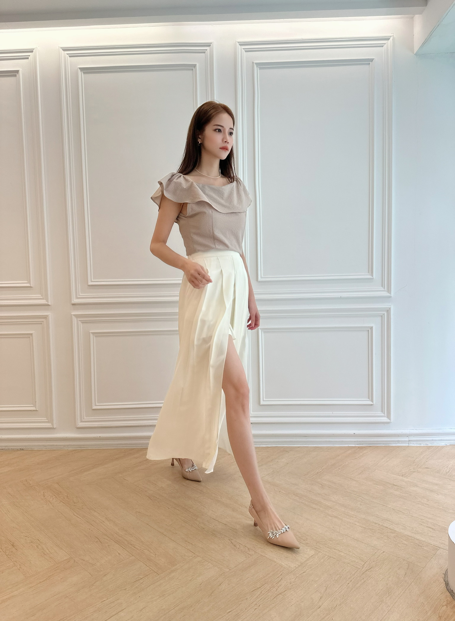 (女神款)超顯腿長褲裙