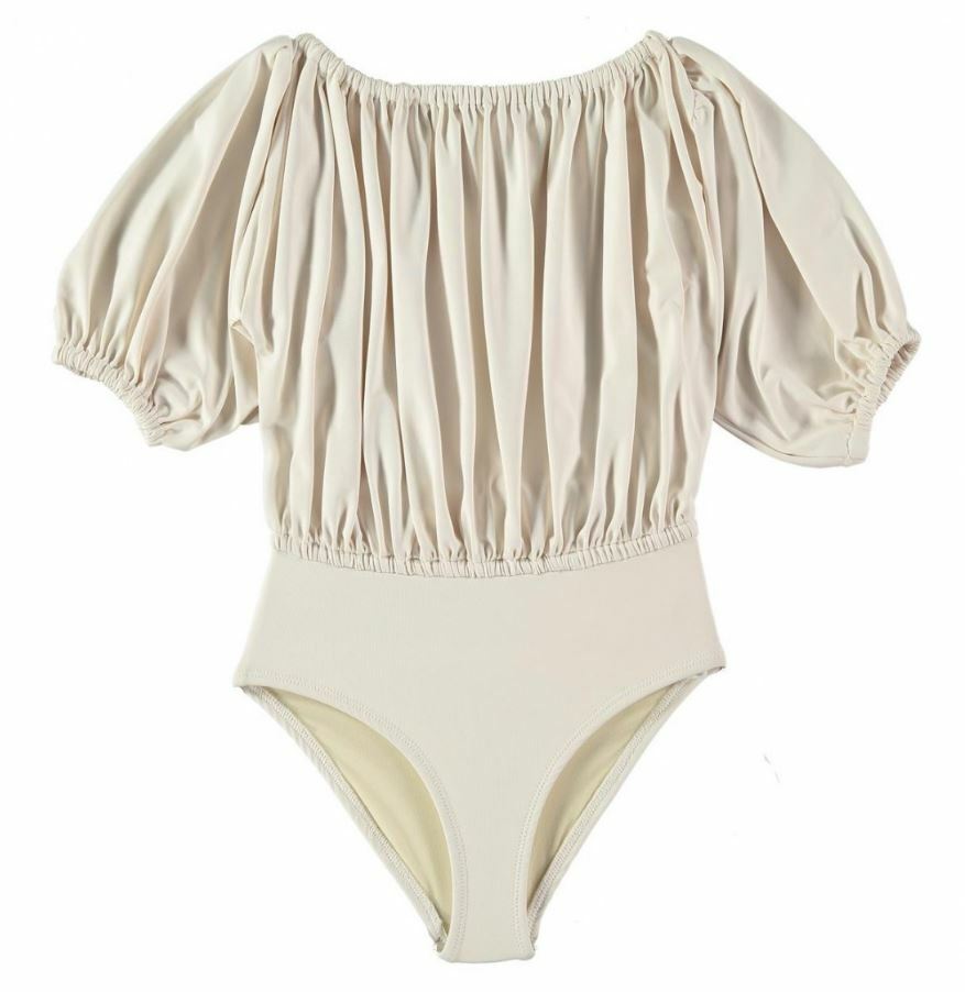 BELLE CHIARA 燈籠袖連身泳衣 Swimsuit HEBE - Beige 奶油白