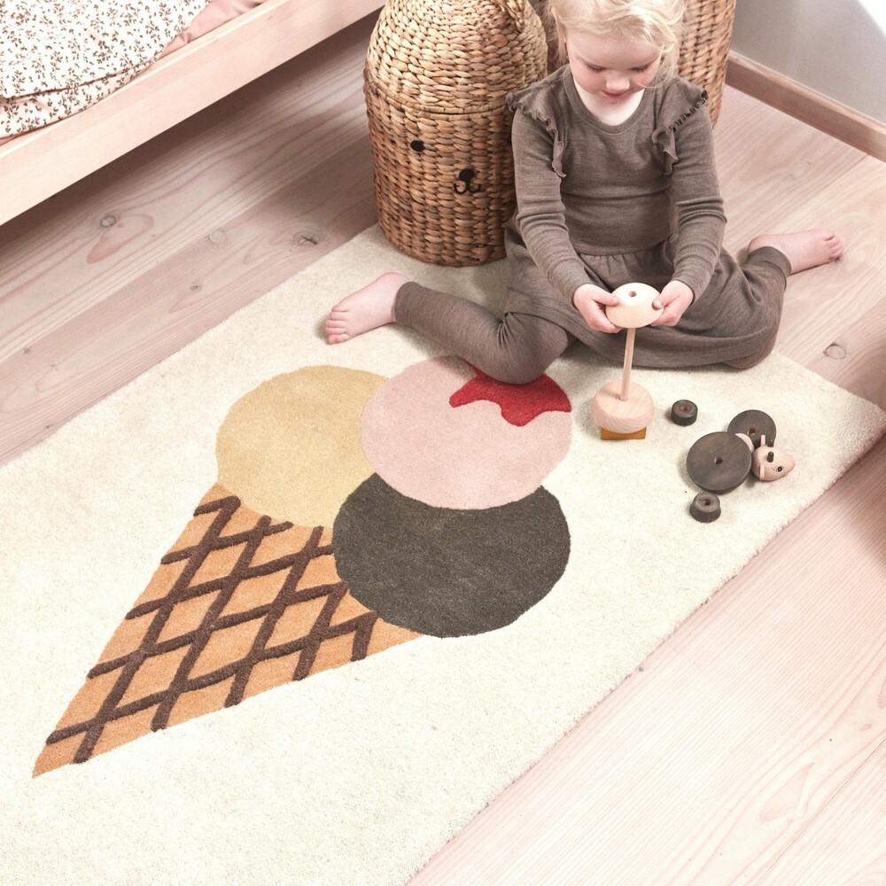 OYOY 造型手工羊毛地毯 / 冰淇淋