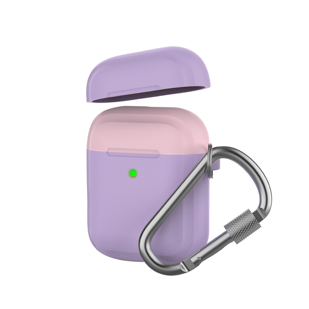 AirPods【厚盾撞色系列】掛鉤款/經典款 矽膠保護套 (分離式)