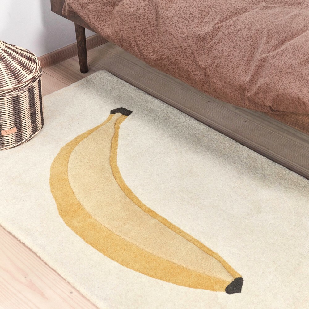 OYOY 造型手工羊毛地毯 / 香蕉
