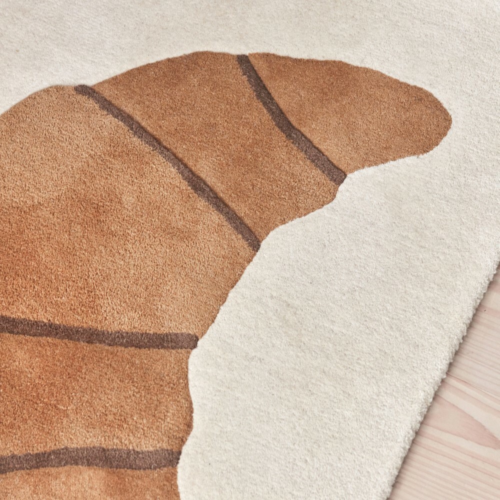 OYOY 造型手工羊毛地毯 / 牛角麵包