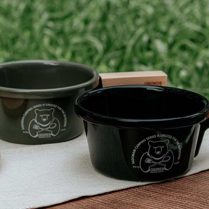 【仙德曼】 琺瑯磁吸碗 2入/2蓋 400ml (附收納皮盒)