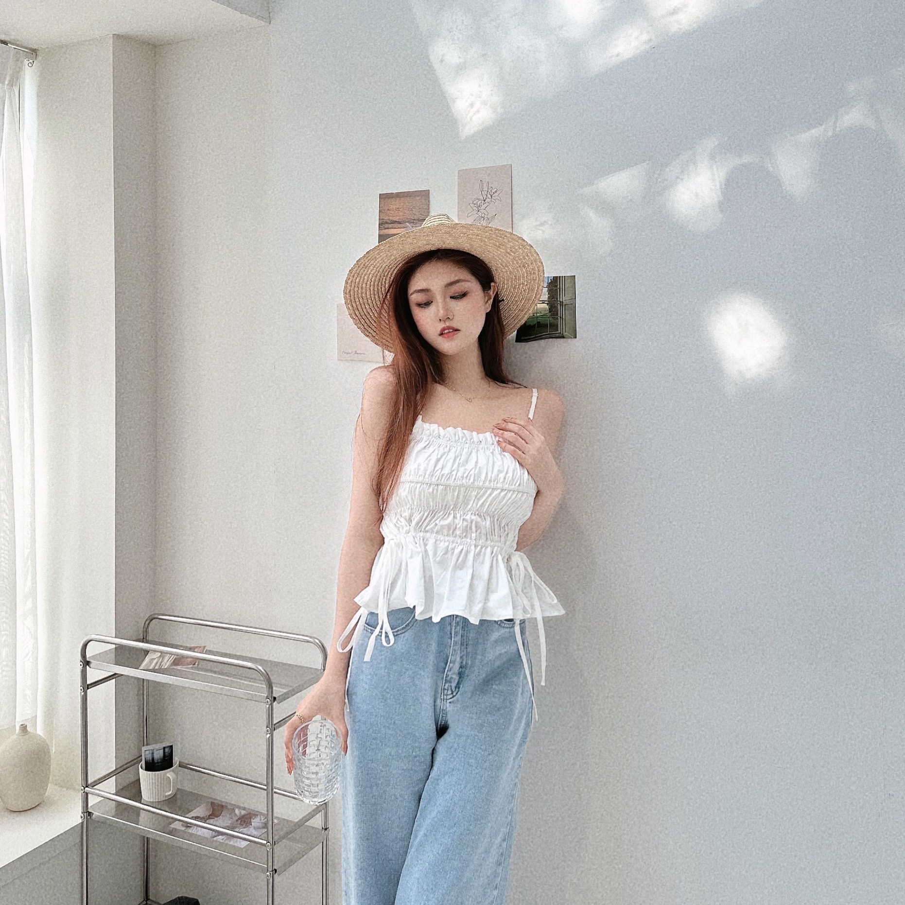 浪漫木耳縮腰背心/二色