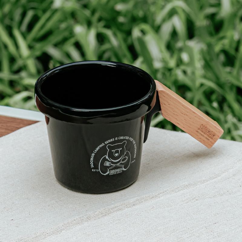 【仙德曼】琺瑯磁吸杯 2入/2蓋 400ml (附收納皮盒)