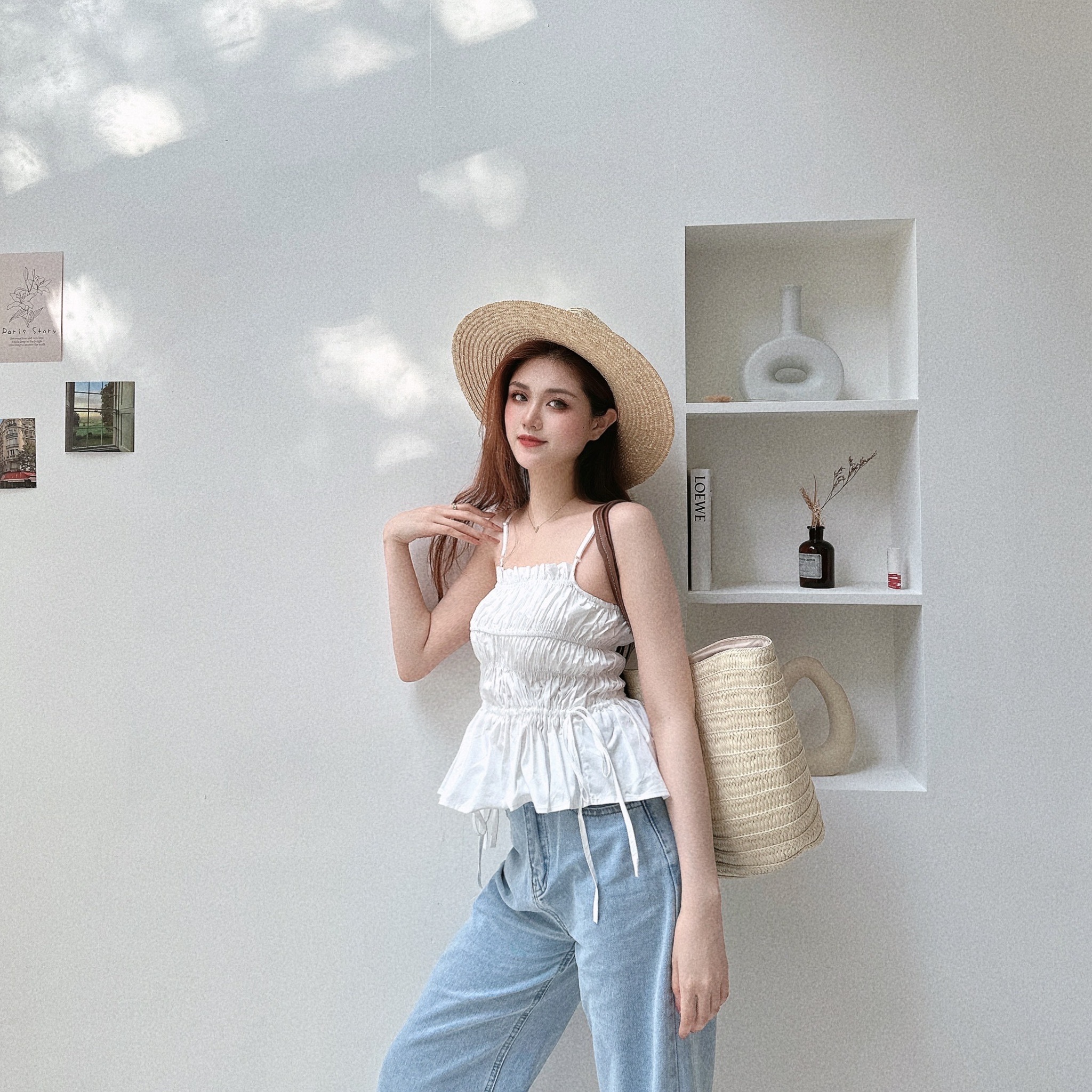 浪漫木耳縮腰背心/二色