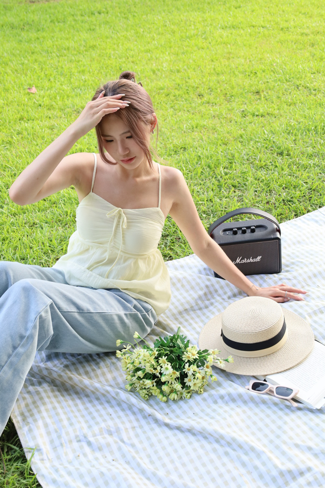 度假感細肩帶傘狀背心