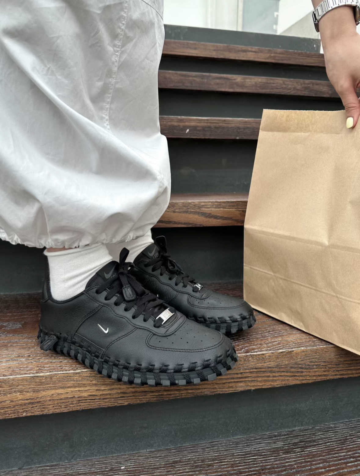 Jacquemus x Nike J Force 1 編織黑