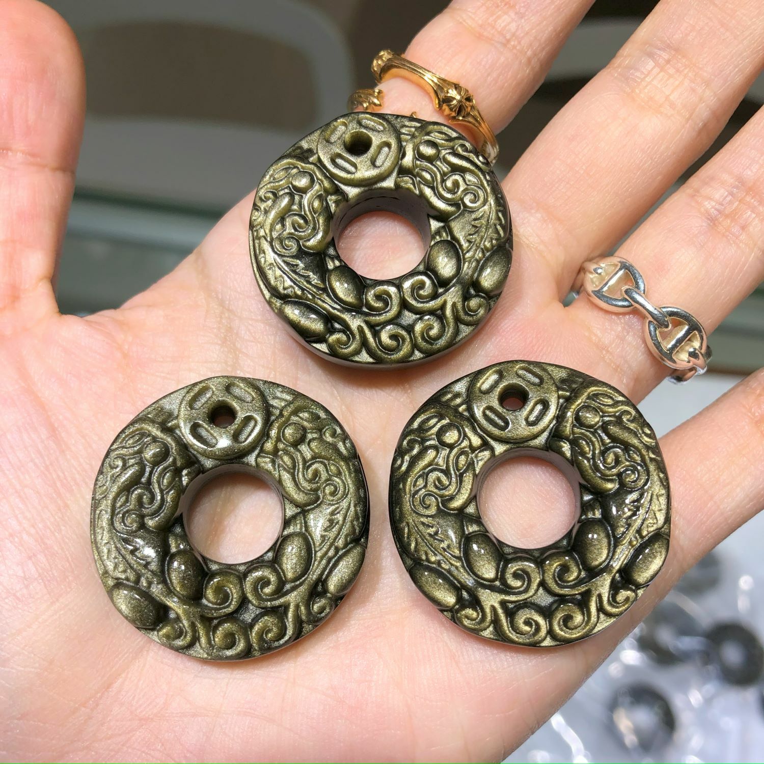 雙貔貅吊墜 (連頸繩)