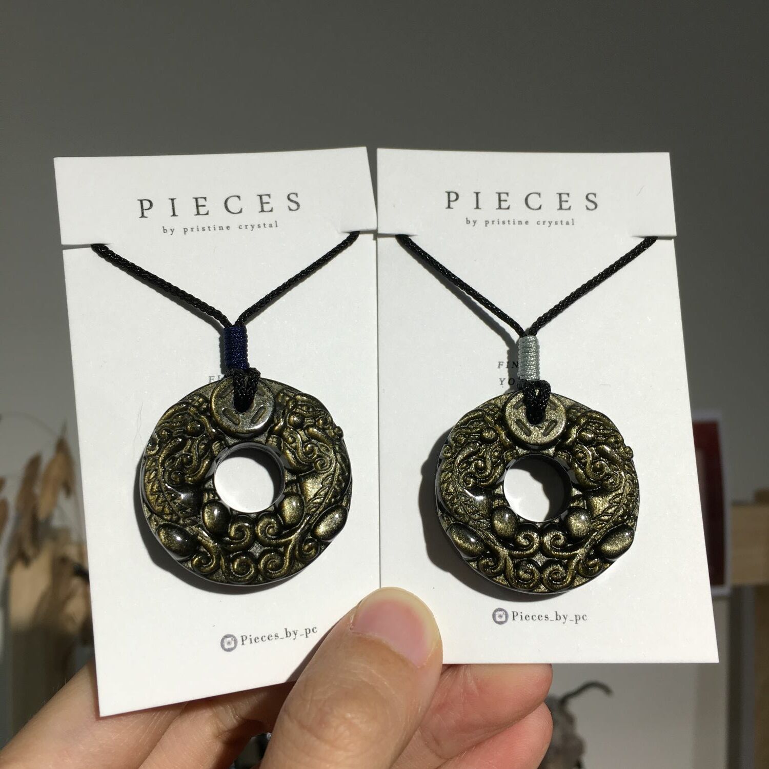 雙貔貅吊墜 (連頸繩)