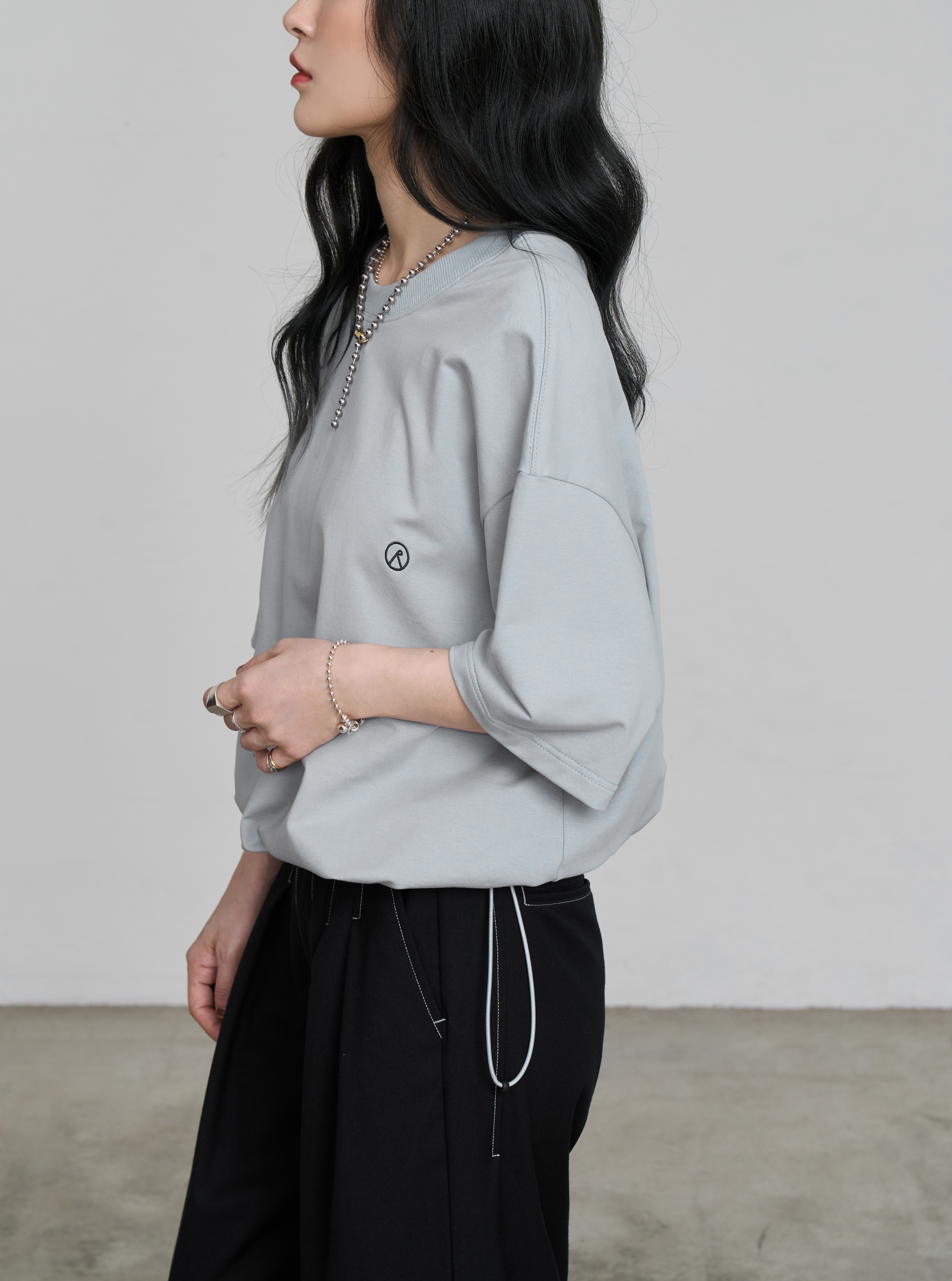 Reversible Short Sleeve Top | Lilac Gray