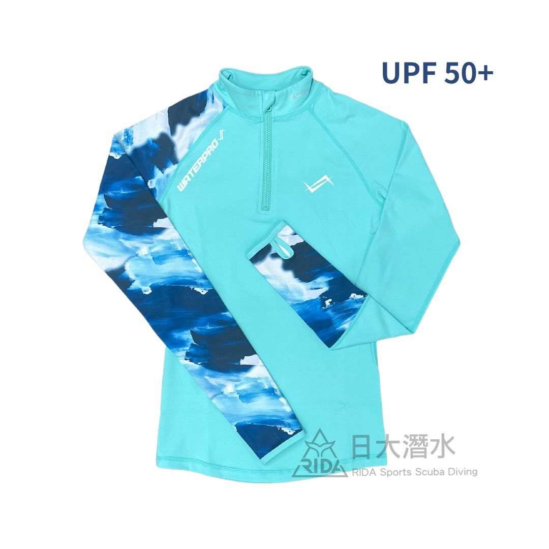 Water Pro 女 Ocean 胸口拉鍊 水母衣 防曬衣 UPF 50+