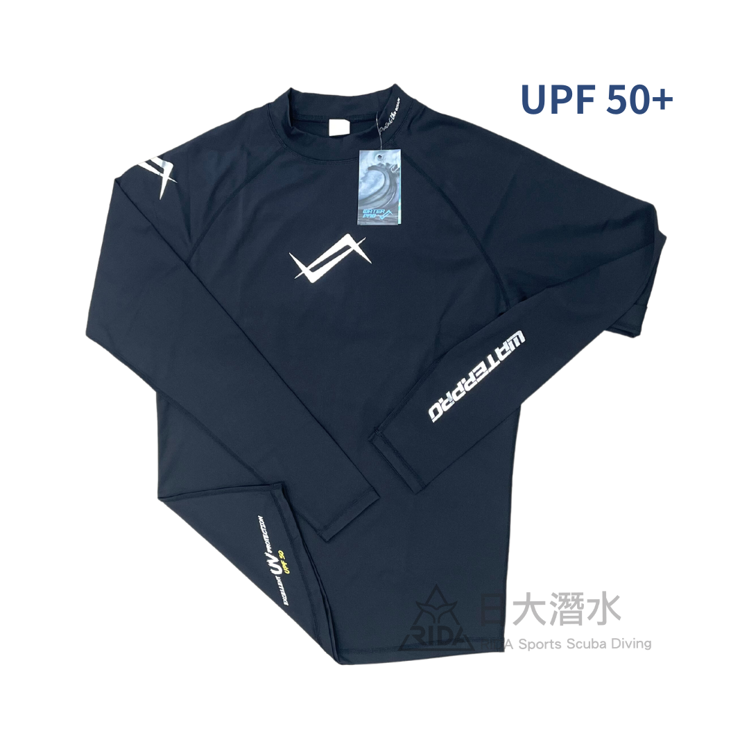 Water Pro 男 All Black 水母衣 防曬衣 UPF 50+