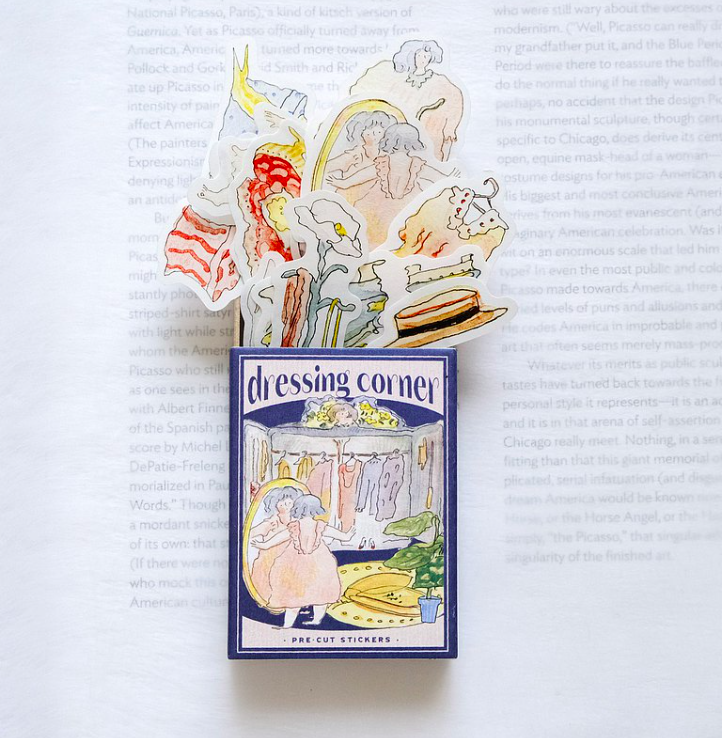 角落衣櫥 36枚 火柴盒貼紙組｜dodolulu