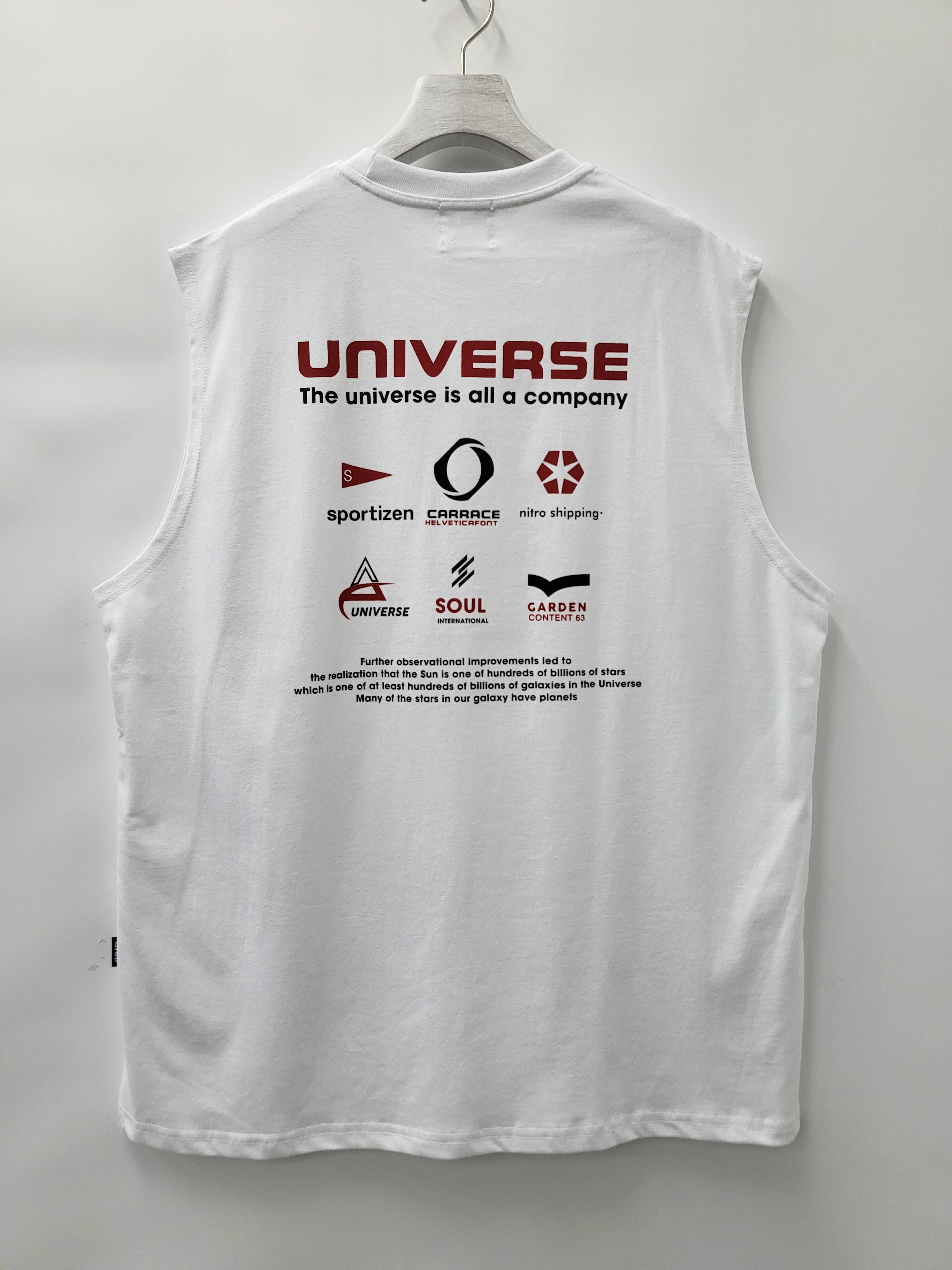 英文字圖案背心 V949