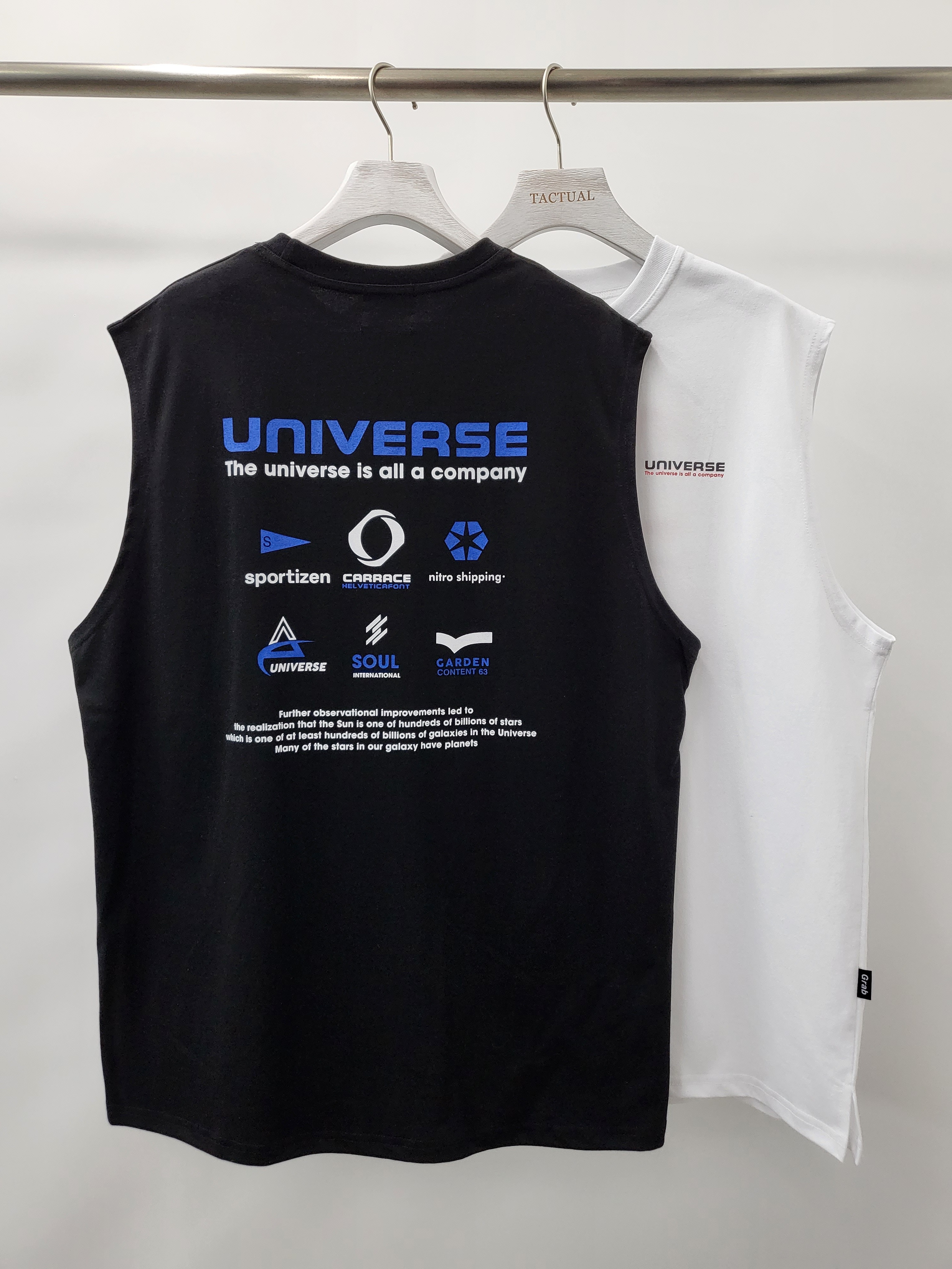 英文字圖案背心 V949