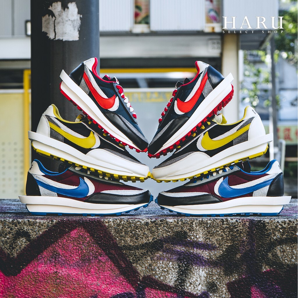 三方聯名 UNDERCOVER  SACAI  NIKE LDWAFFLE 黃 灰紅 深紫藍 解構 DJ4877-001-600-300