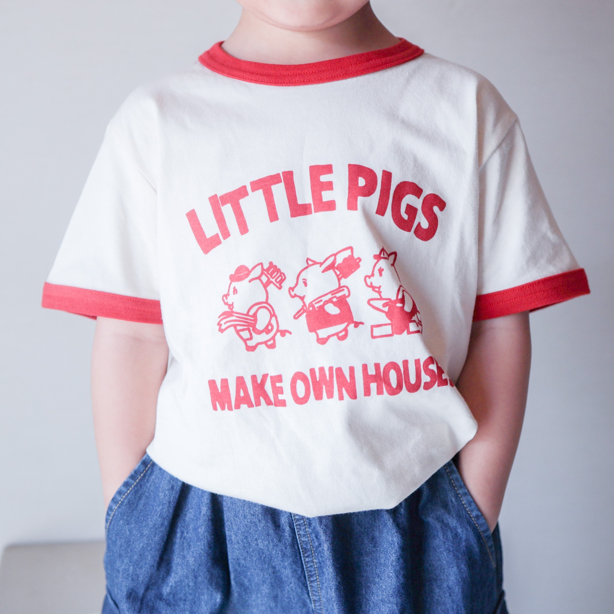 日本2nd 三隻小豬 天竺棉短袖上衣