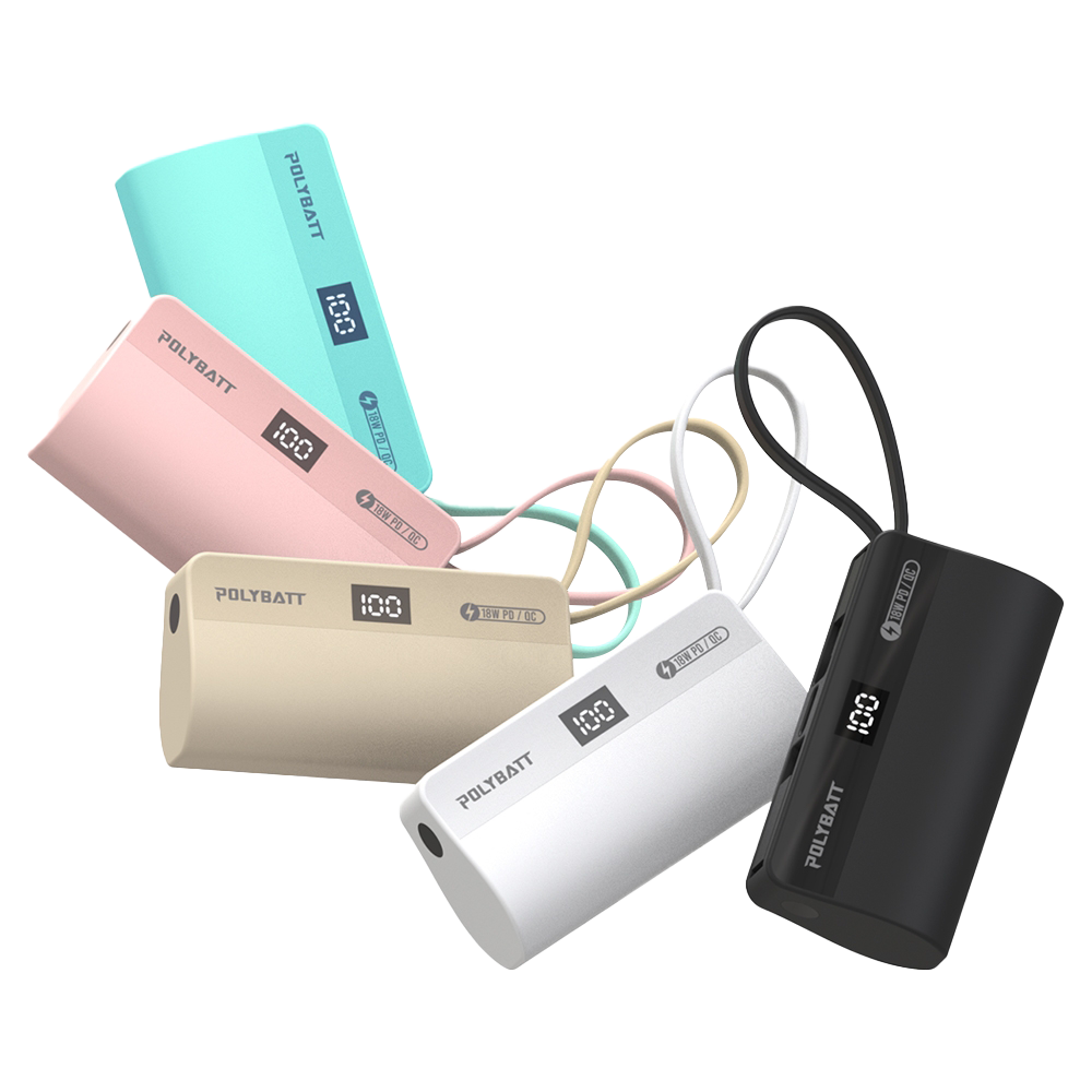 POLYBATT 雙頭快充直插式行動電源 台灣製 TypeC 行動充 無線 移動電源 口袋電源 充電寶 行充