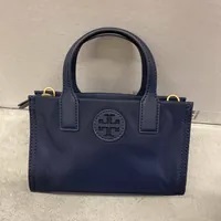 [S] TORY BURCH ELLA NYLON MINI TOTE, NAVY, 146437-405 (STB380)