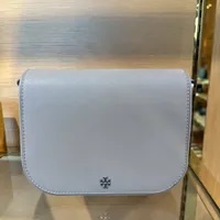 [S] TORY BURCH EMERSON CROSSBODY,GRAY CHALK, 134839-083 (STB179)