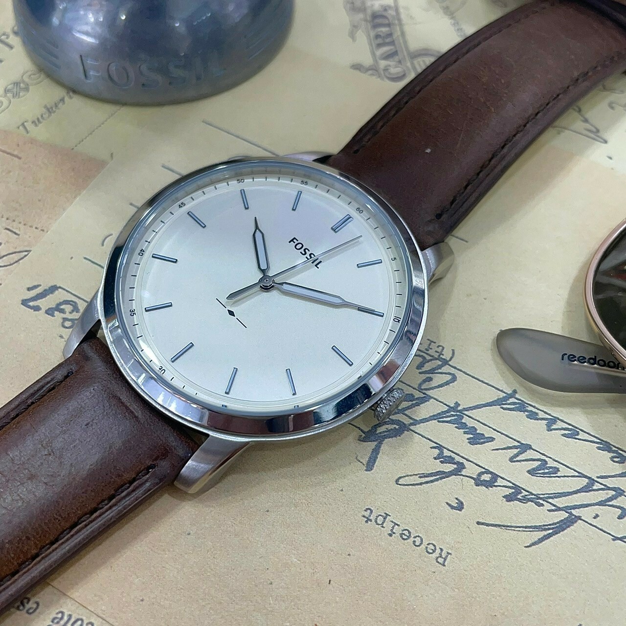 【FOSSIL】簡約薄款男錶FS5439 44mm 現代鐘錶