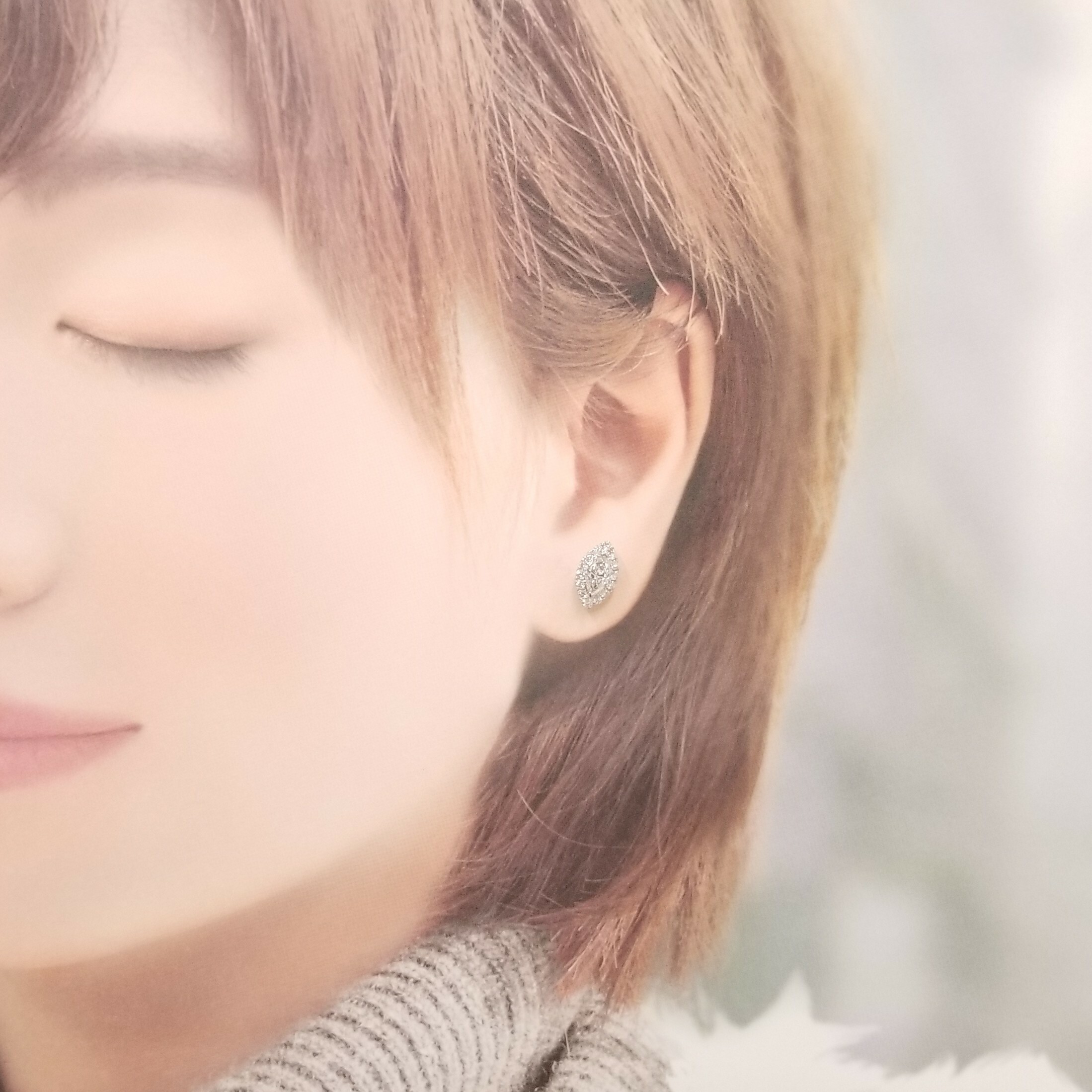 18K White Gold 1.51ct Marquise Cut Diamond Earrings